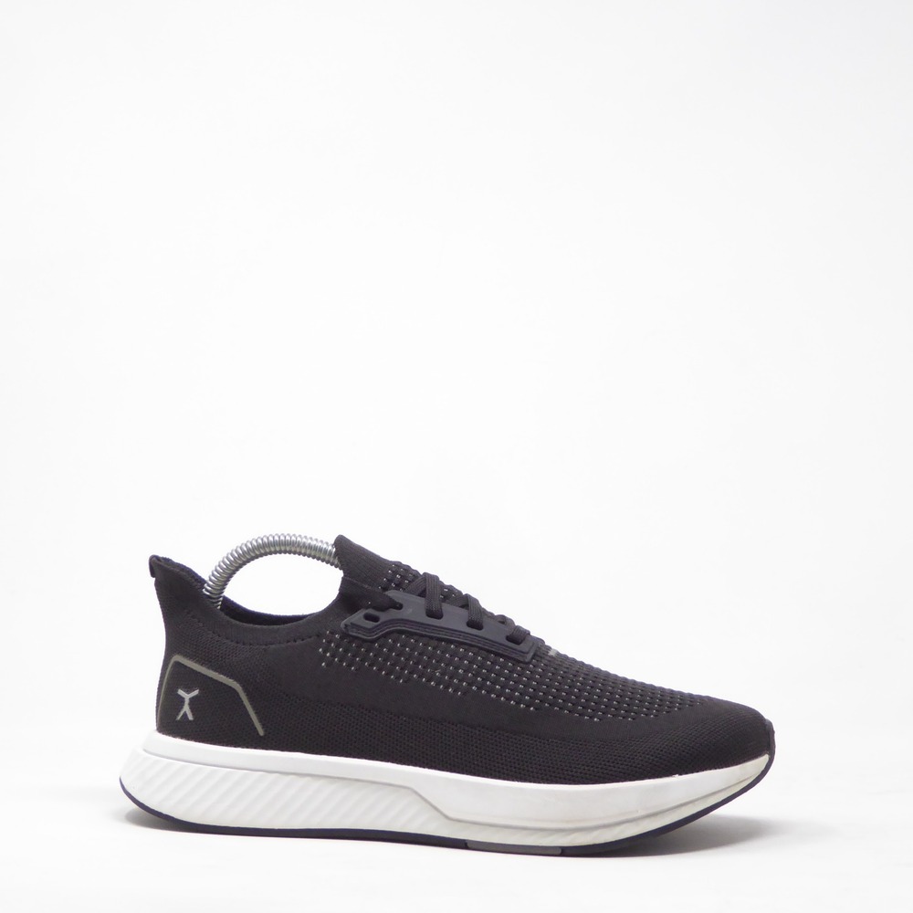 -Flux Women Running Shoes Black Knit Adapt Runner Sneakers Lace Up 8.5